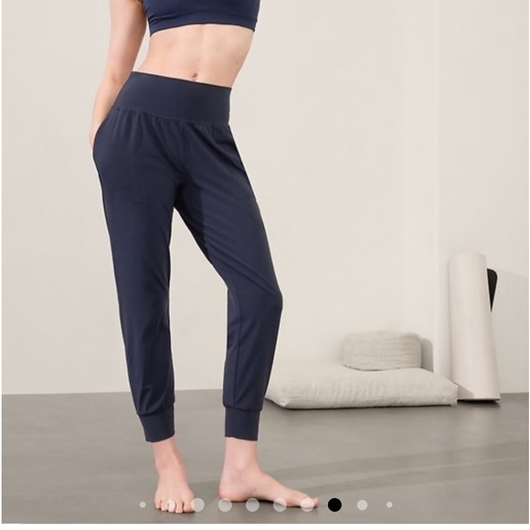 Athleta salutation (barely used) navy blue joggers - Picture 3 of 9